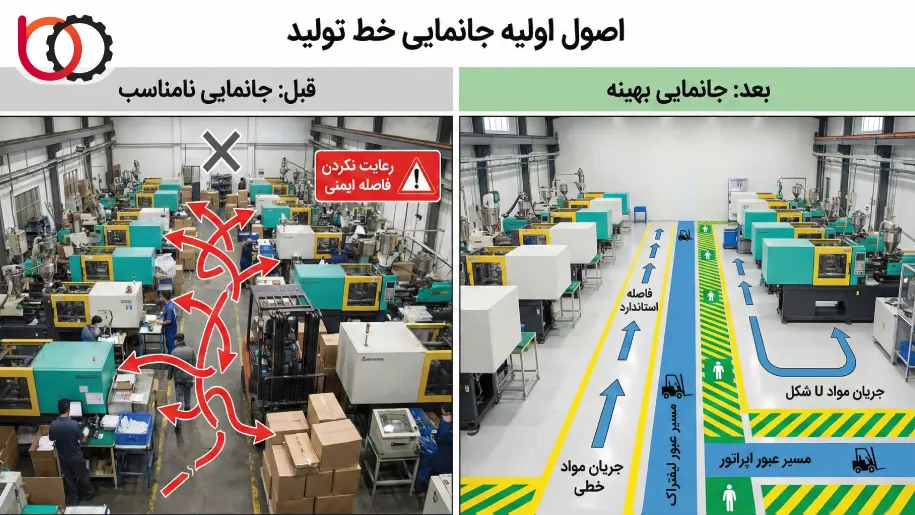 اصول اولیه جانمایی (Layout) خط تولید