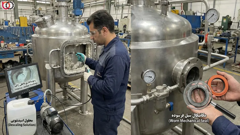 نگهداری و تعمیرات میکسر دوجداره