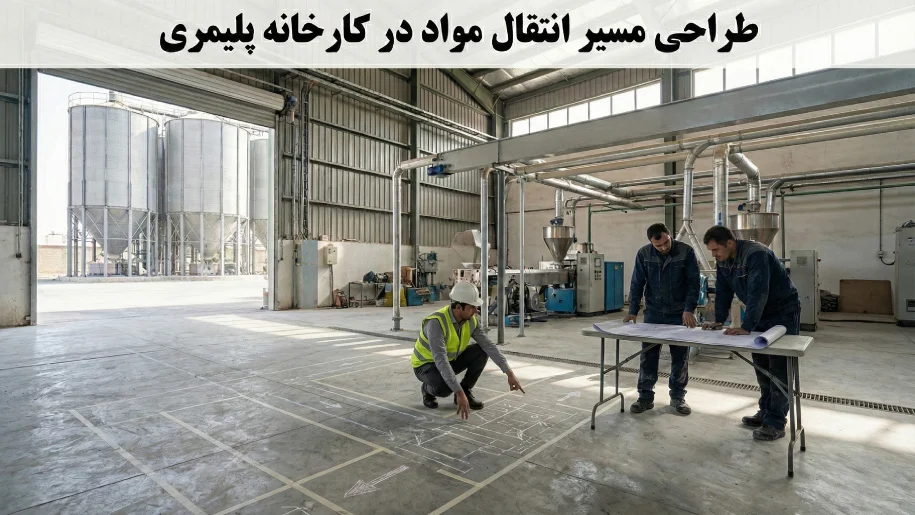 طراحی مسیر انتقال مواد در کارخانه پلیمری