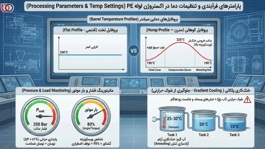 پارامترهای فرآیندی و تنظیمات دما