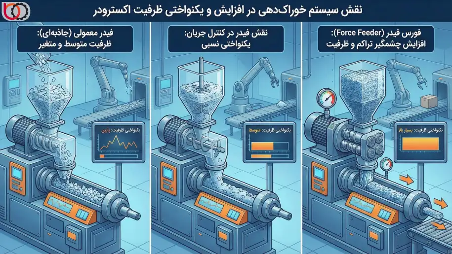 نقش سیستم خوراک‌دهی (فیدر) در افزایش ظرفیت