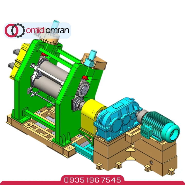 طرح گرافیکی دستگاه کلندر لاستیک