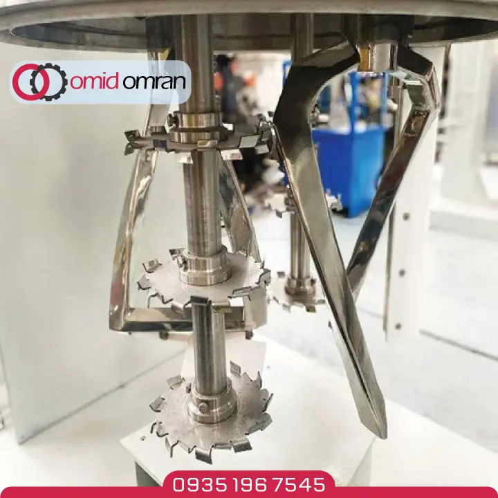 نمای داخلی میکسر سیاره ای