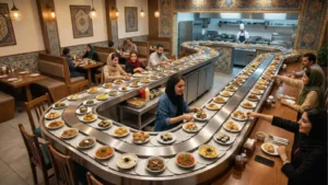 نوار نقاله رستورانی (سوشی کانوایر) چیست؟ + راهنمای طراحی و قیمت